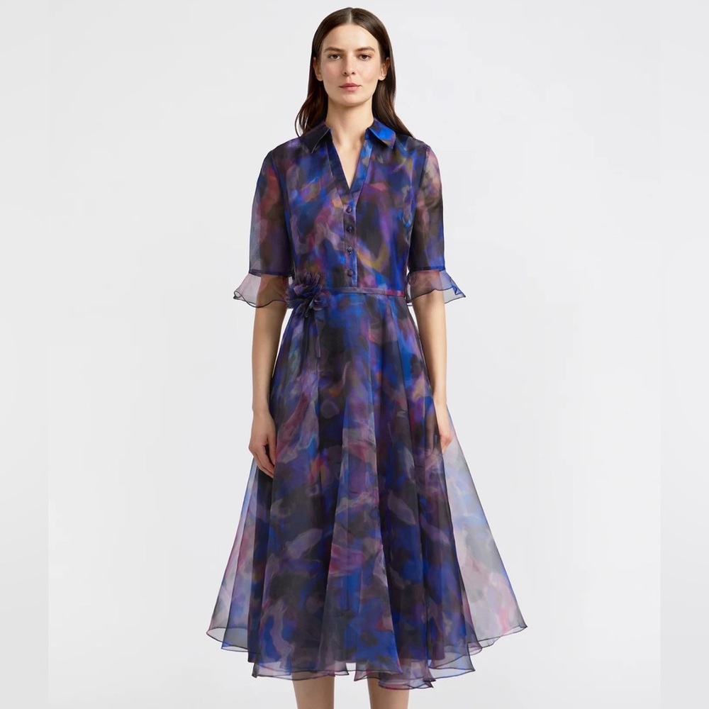 Theia Colette Organza Dress Gown
